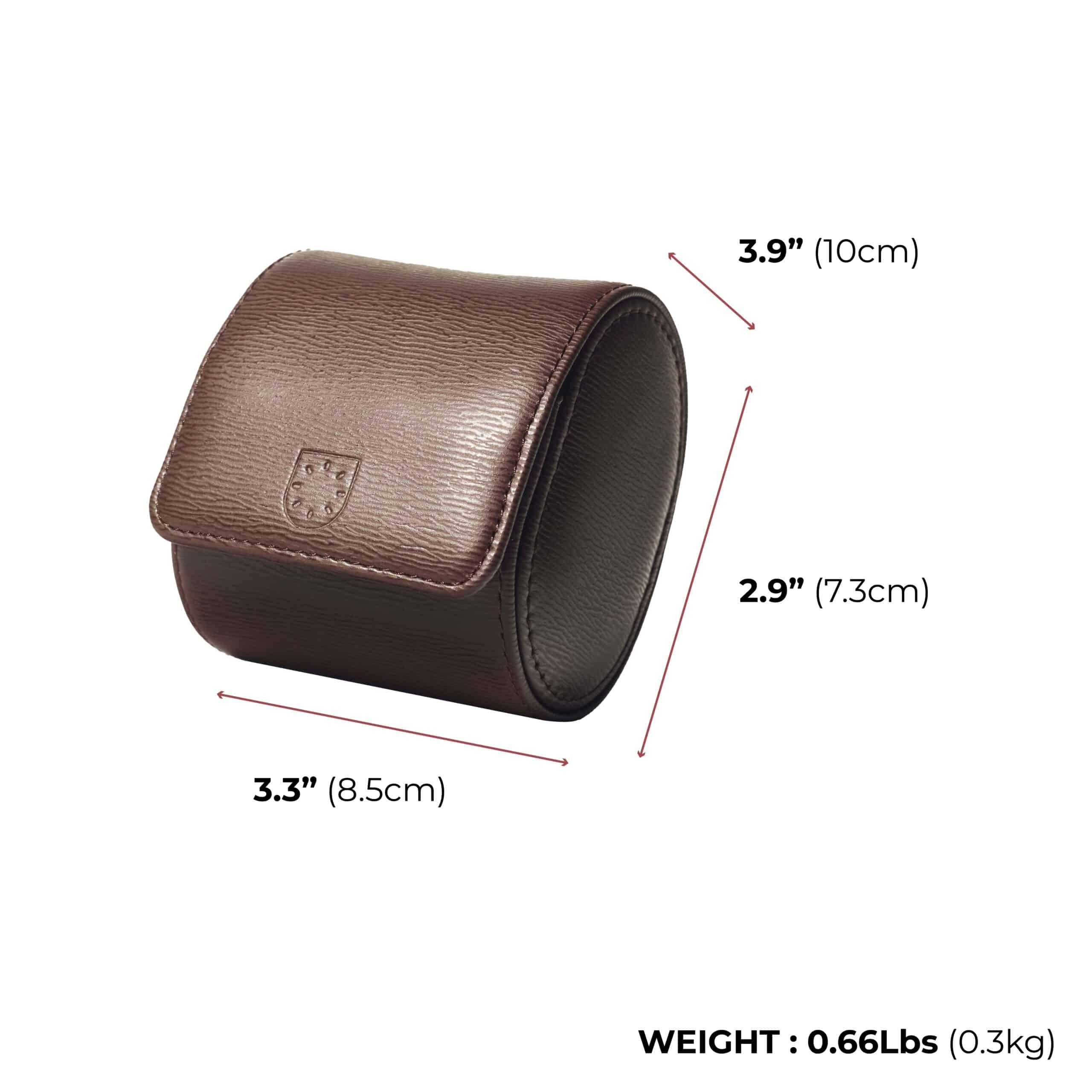 Voyager 1 Dark Brown – Watch Roll / Watch Travel Case