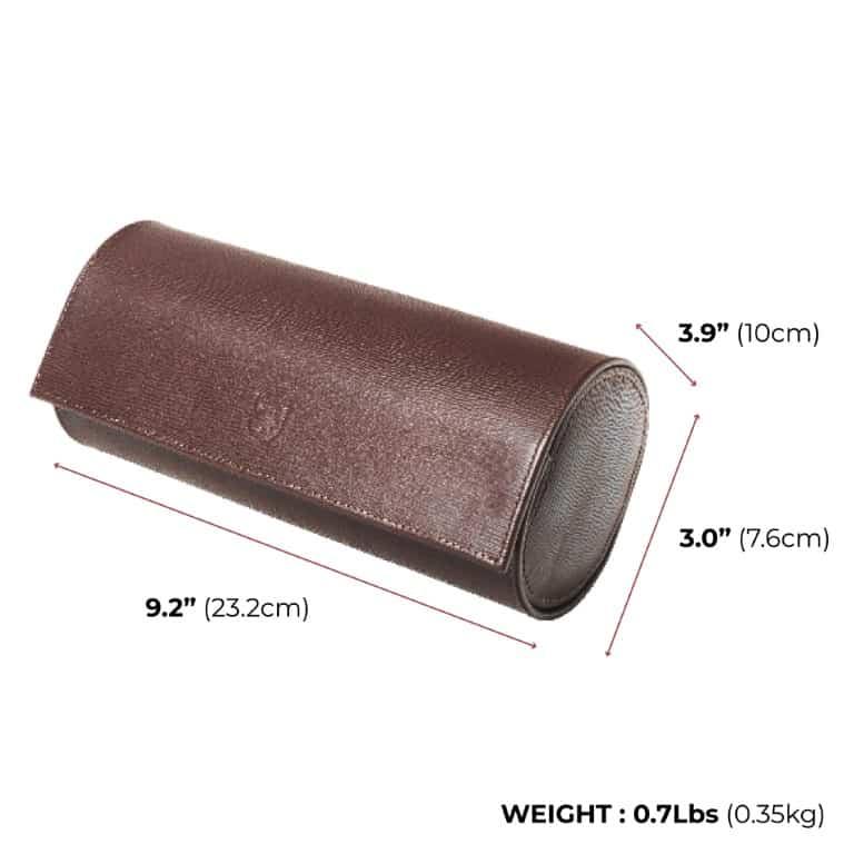 Voyager 3 Dark Brown – Watch Roll / Watch Travel Case