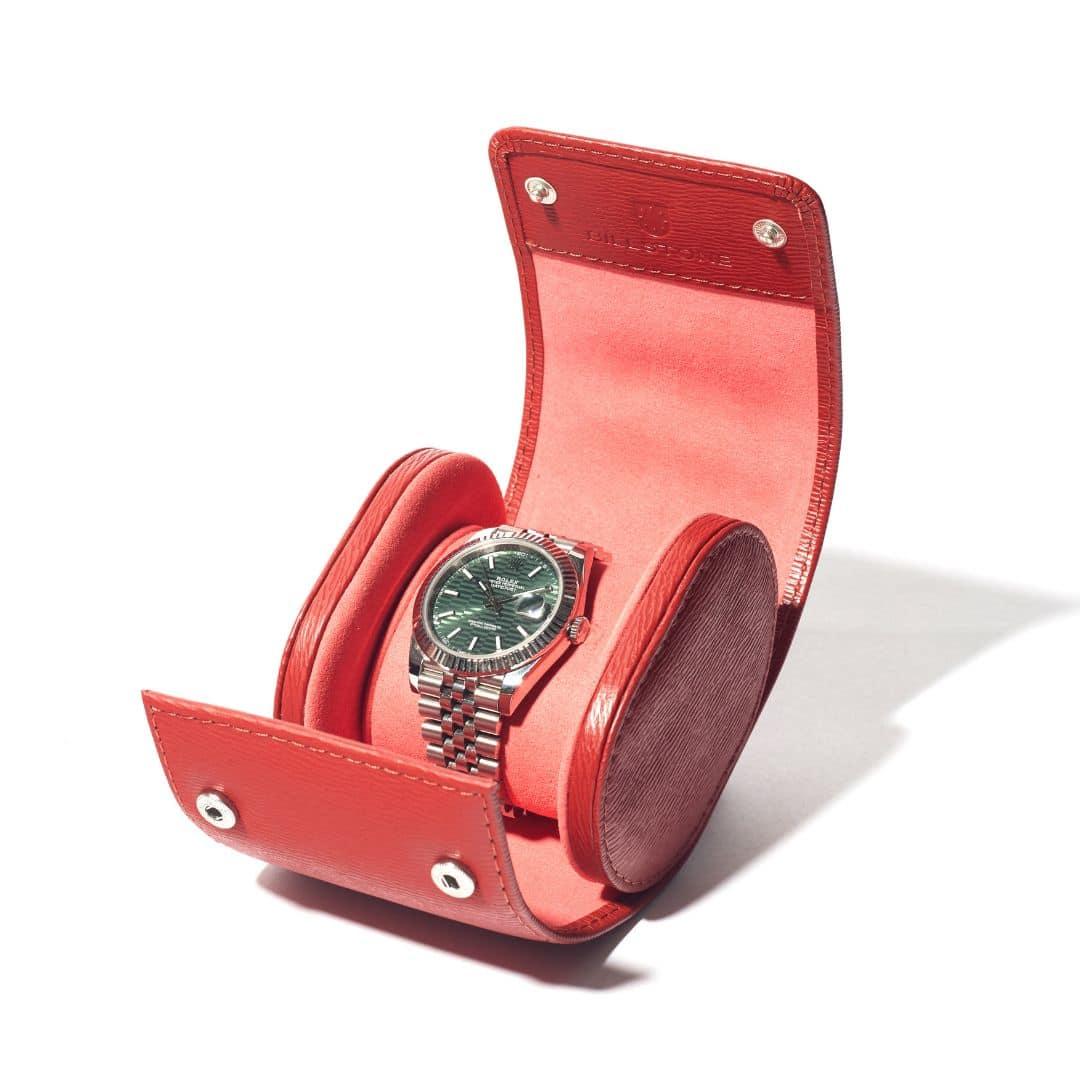 Voyager 1 Monaco Red – Watch Roll / Watch Travel Case