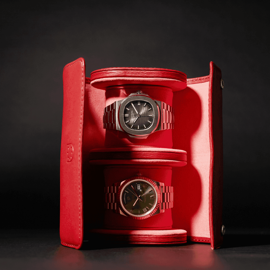 Voyager 2 Monaco Red – Watch Roll / Watch Travel Case