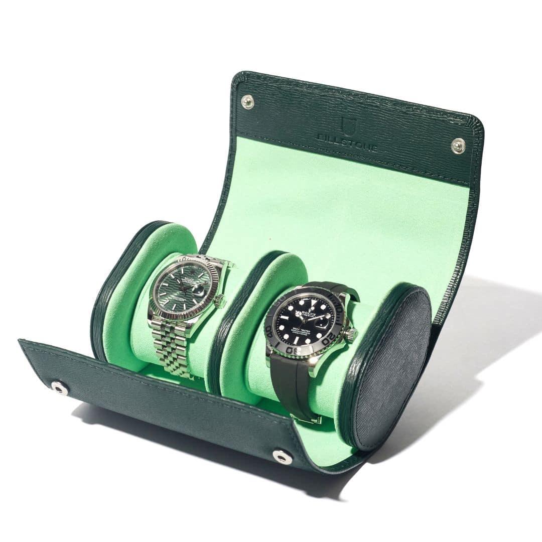 Voyager 2 Geneva Green – Watch Roll / Watch Travel Case