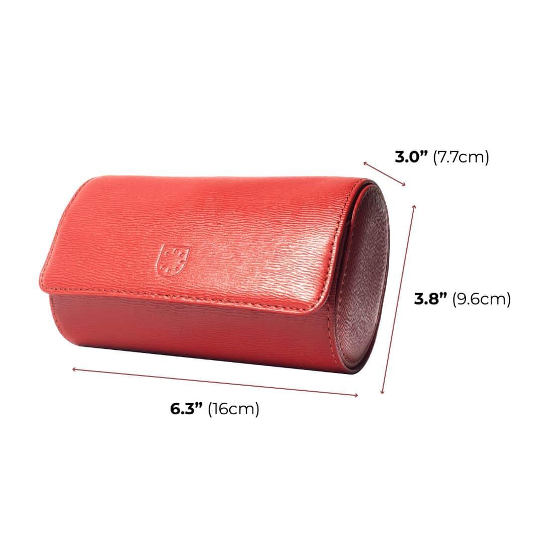Voyager 2 Monaco Red – Watch Roll / Watch Travel Case