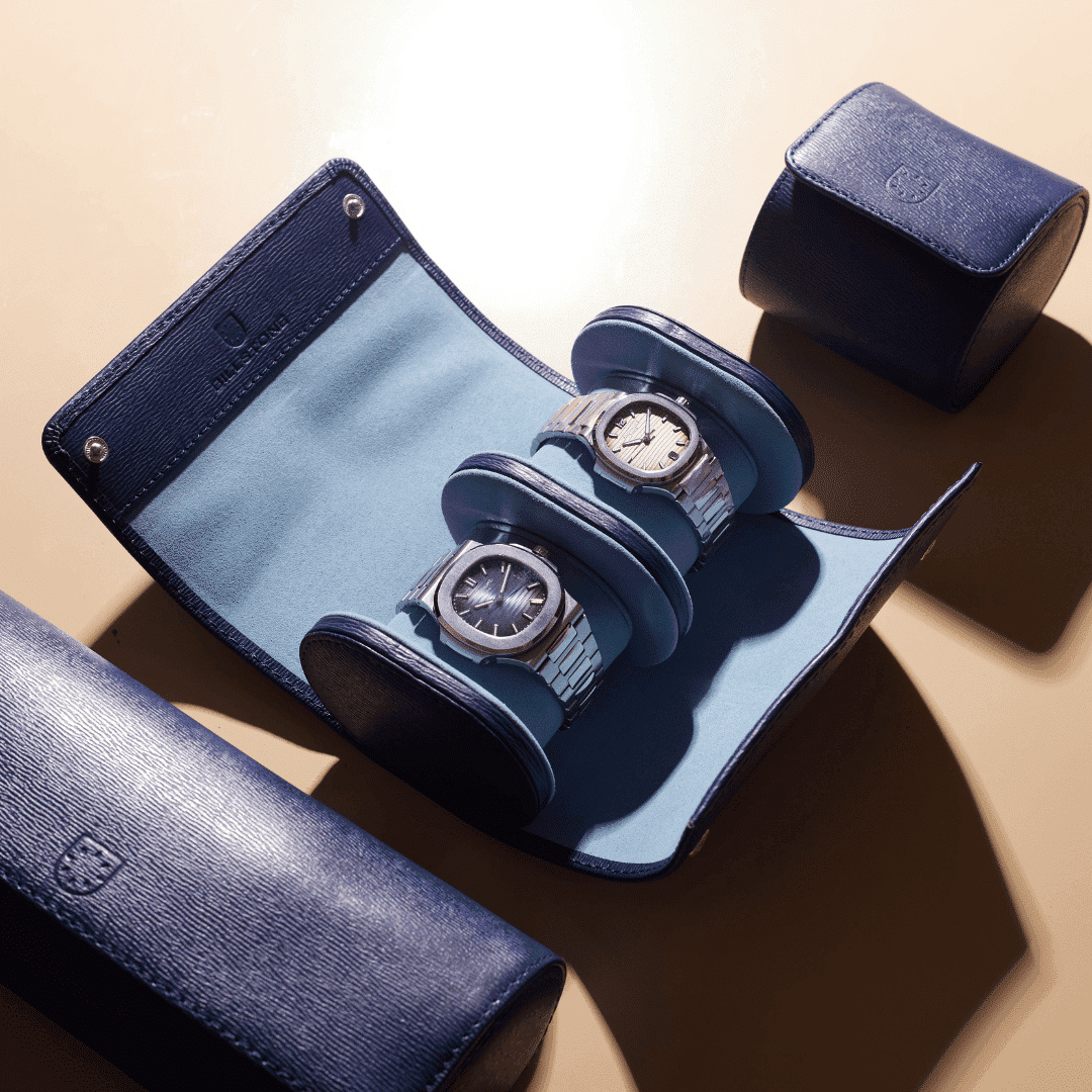 Voyager 2 Capri Blue – Watch Roll / Watch Travel Case