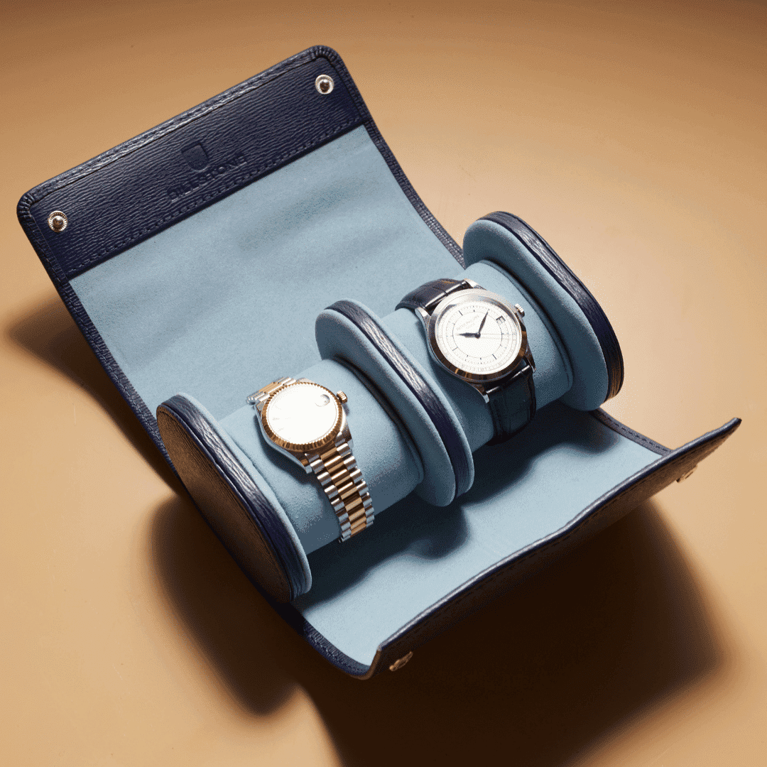 Voyager 2 Capri Blue – Watch Roll / Watch Travel Case