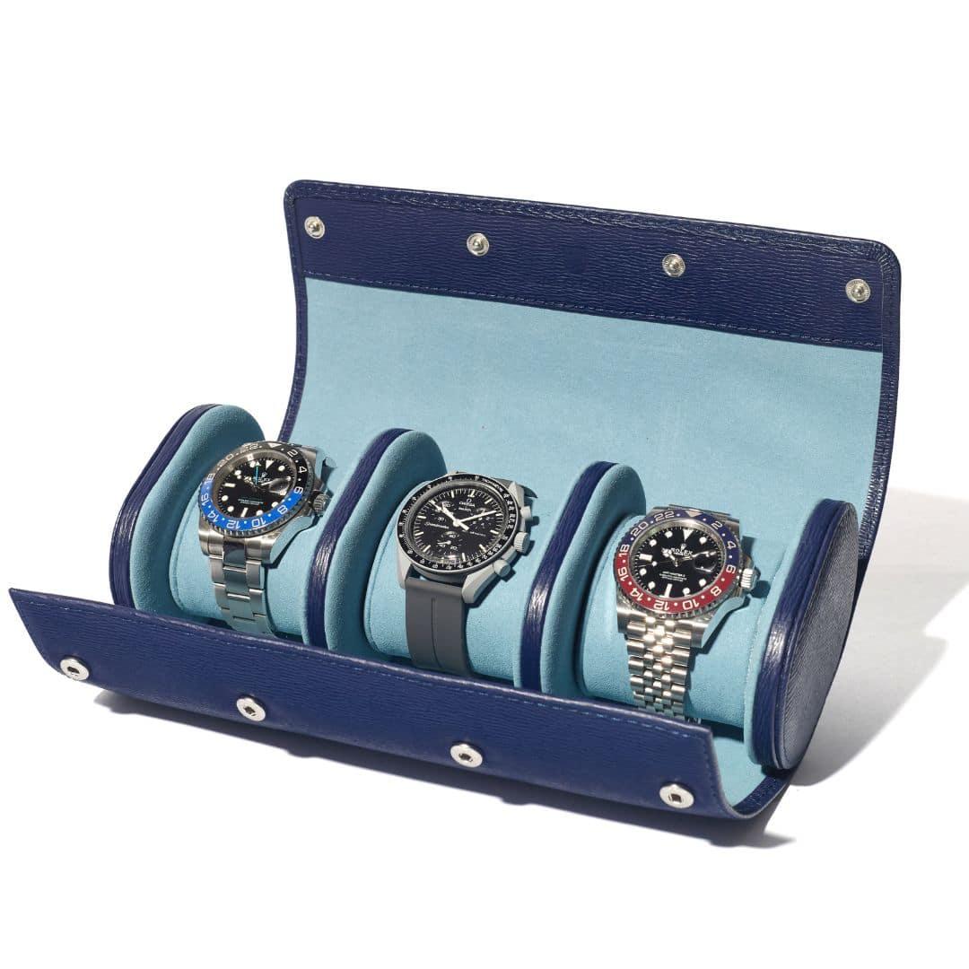 Voyager 3 Capri Blue – Watch Roll / Watch Travel Case