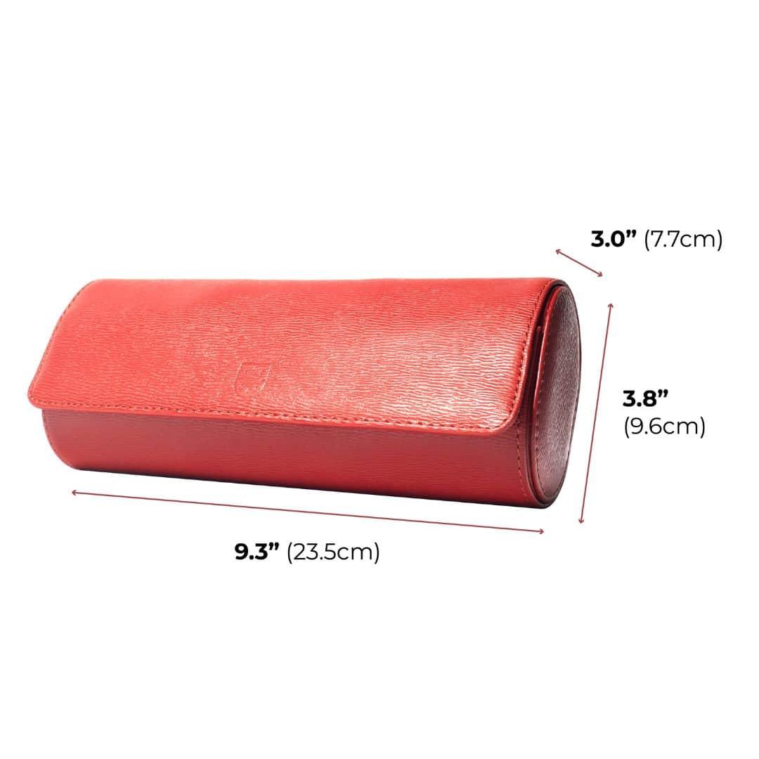 Voyager 3 Monaco Red – Watch Roll / Watch Travel Case