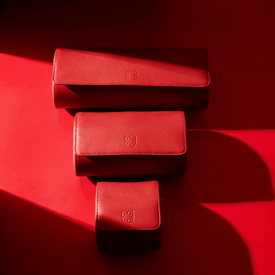 Voyager 2 Monaco Red – Watch Roll / Watch Travel Case