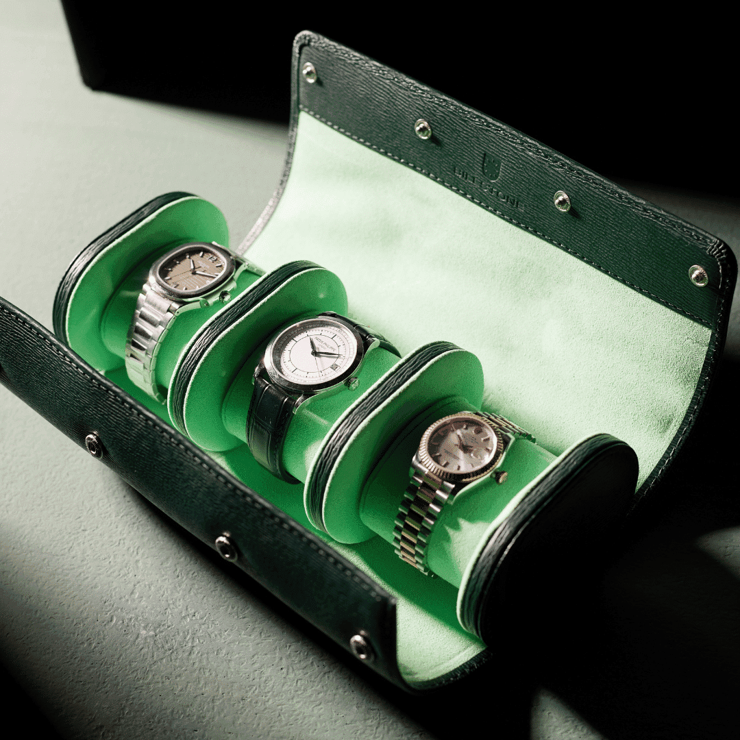 Voyager 3 Geneva Green – Watch Roll / Watch Travel Case
