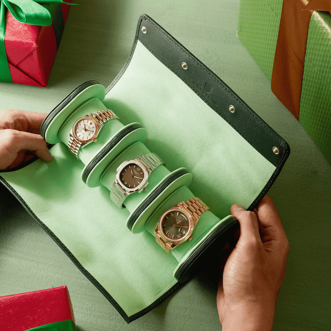 Voyager 3 Geneva Green – Watch Roll / Watch Travel Case
