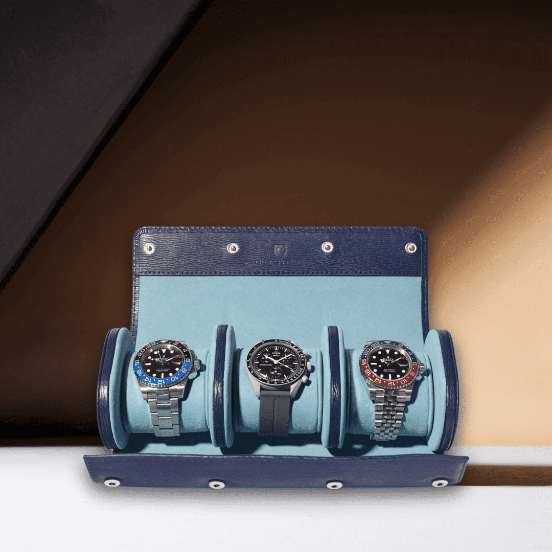 Voyager 3 Capri Blue – Watch Roll / Watch Travel Case
