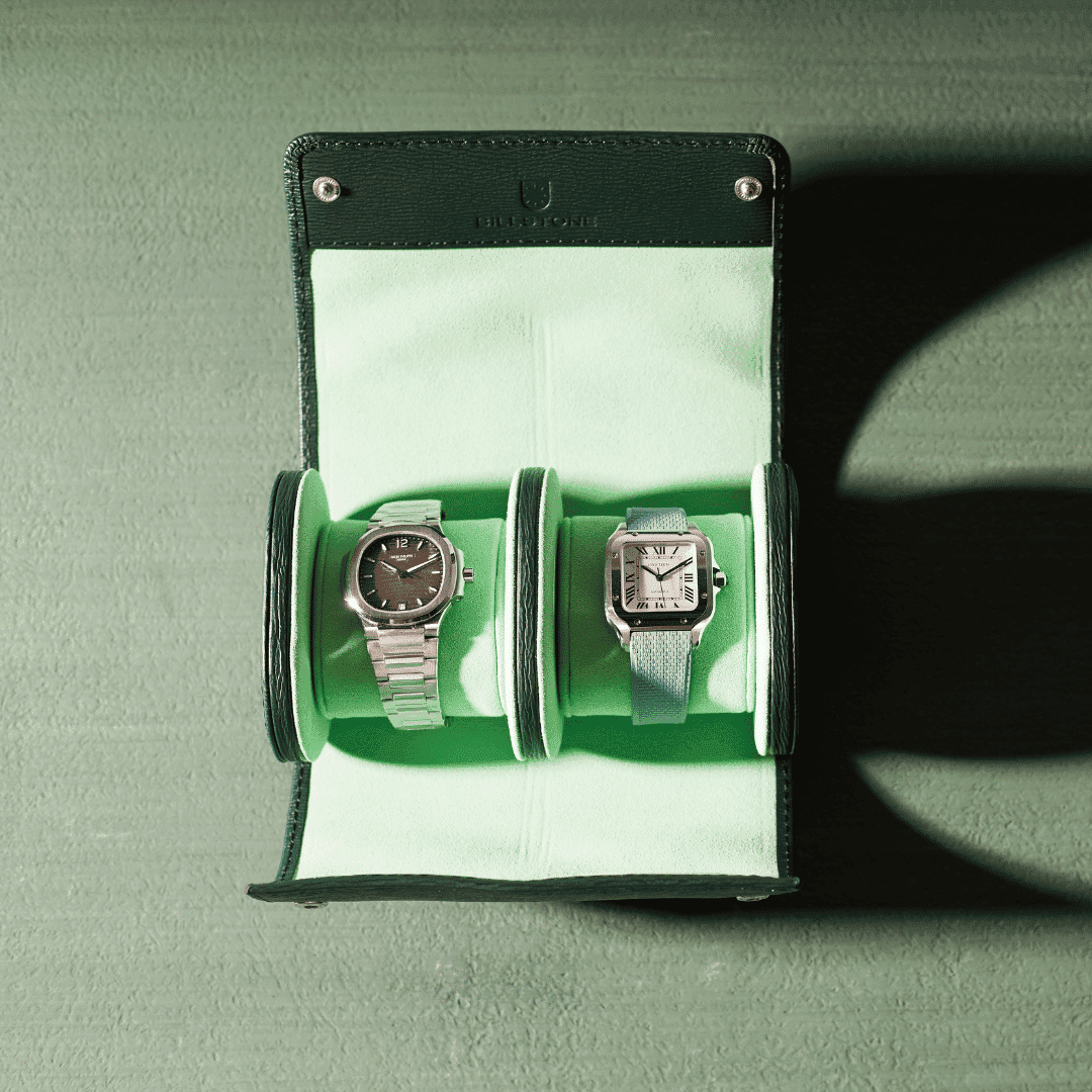 Voyager 2 Geneva Green – Watch Roll / Watch Travel Case