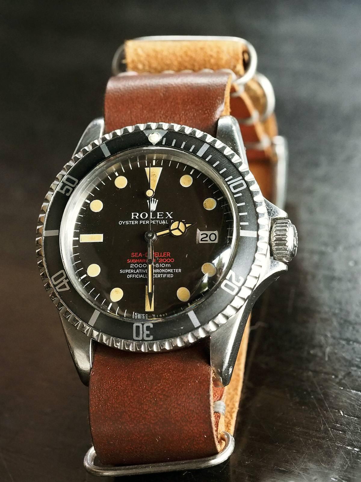 Burnt Umber Single Pass – Leather Watch Strap