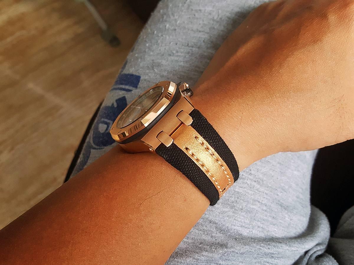 Audemars Piguet Straps – Threesome Black Gold by Gunny Straps