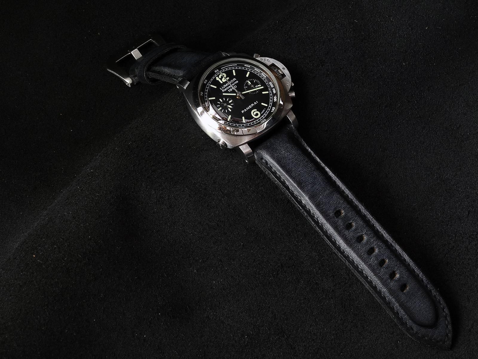 Black Muscular – Leather Watch Strap