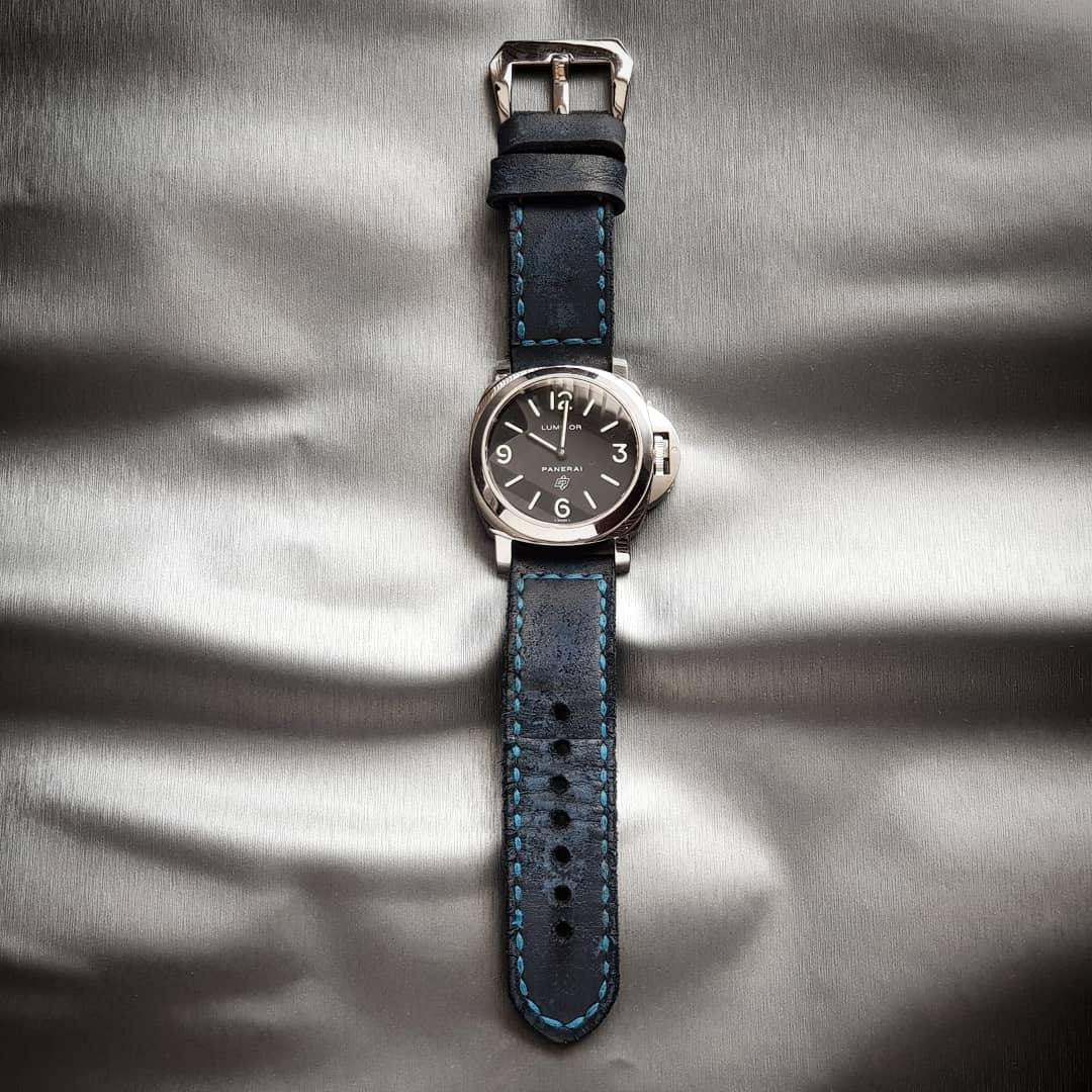 Brutal Blue Strap for Panerai Luminor by Gunny Straps