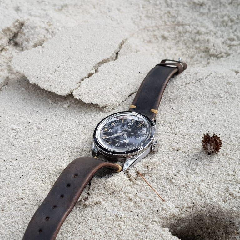 Gurney 1 Leather Strap For Omega Seamaster by Gunny Straps