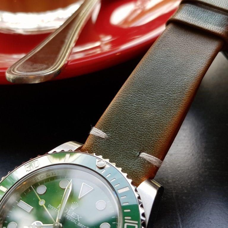 Gurney 3 leather strap for Rolex by Gunny Straps