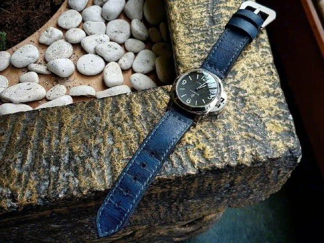 Arillo Blue strap for panerai Luminor by Gunny Straps