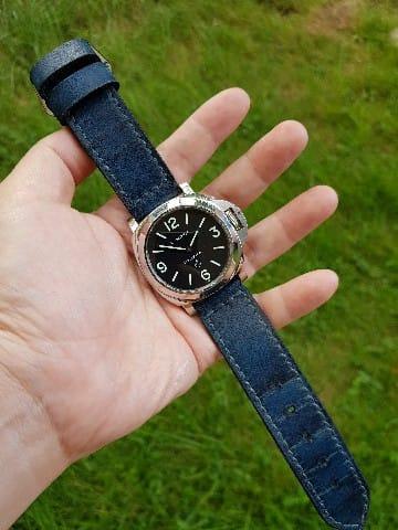 Arillo Blue strap for panerai Luminor by Gunny Straps