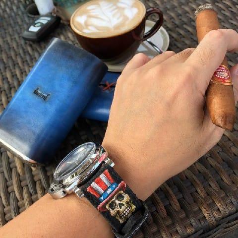 SE Skull – Canvas Watch Strap