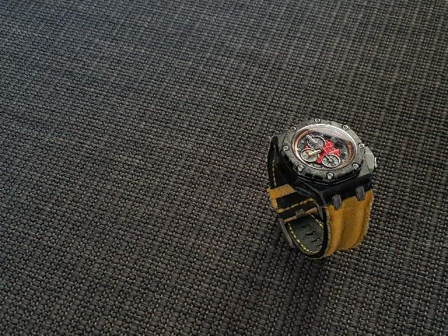 Yellow Double Muscular Canvas Strap For Audemars Piguet Royal Oak Offshore Grand Prix by Gunny Straps