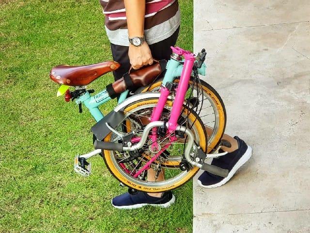 Brompton Leather Handle Dark Brown