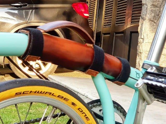 Brompton Leather Handle Dark Brown