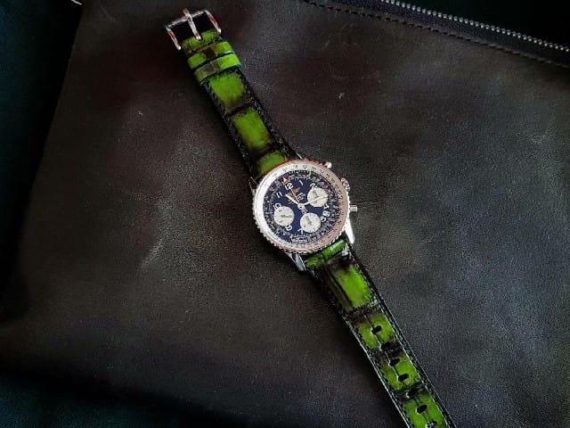Green Fire Croco – Crocodile Watch Strap
