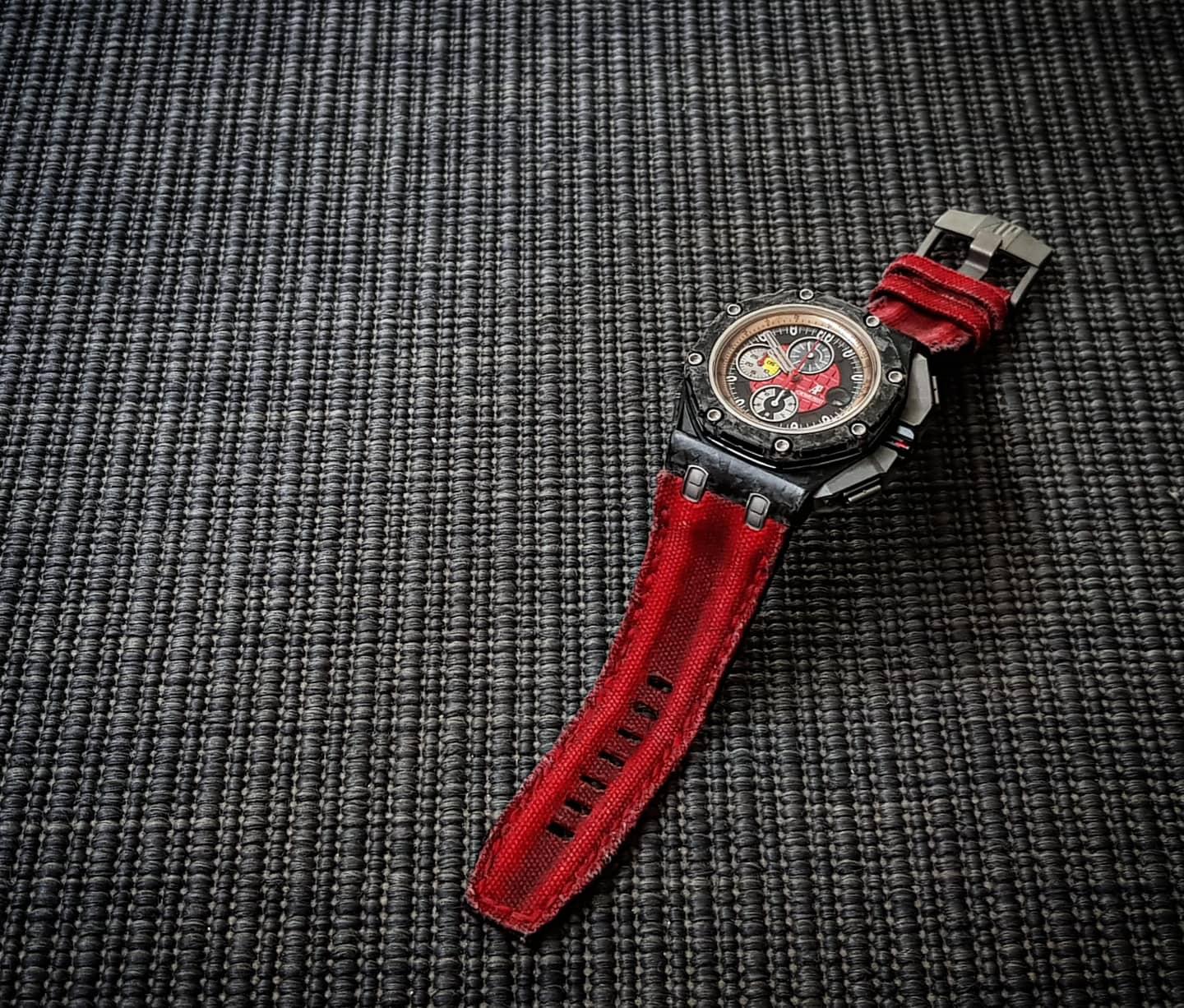AP Canvas Strap – Red Double Muscular Canvas