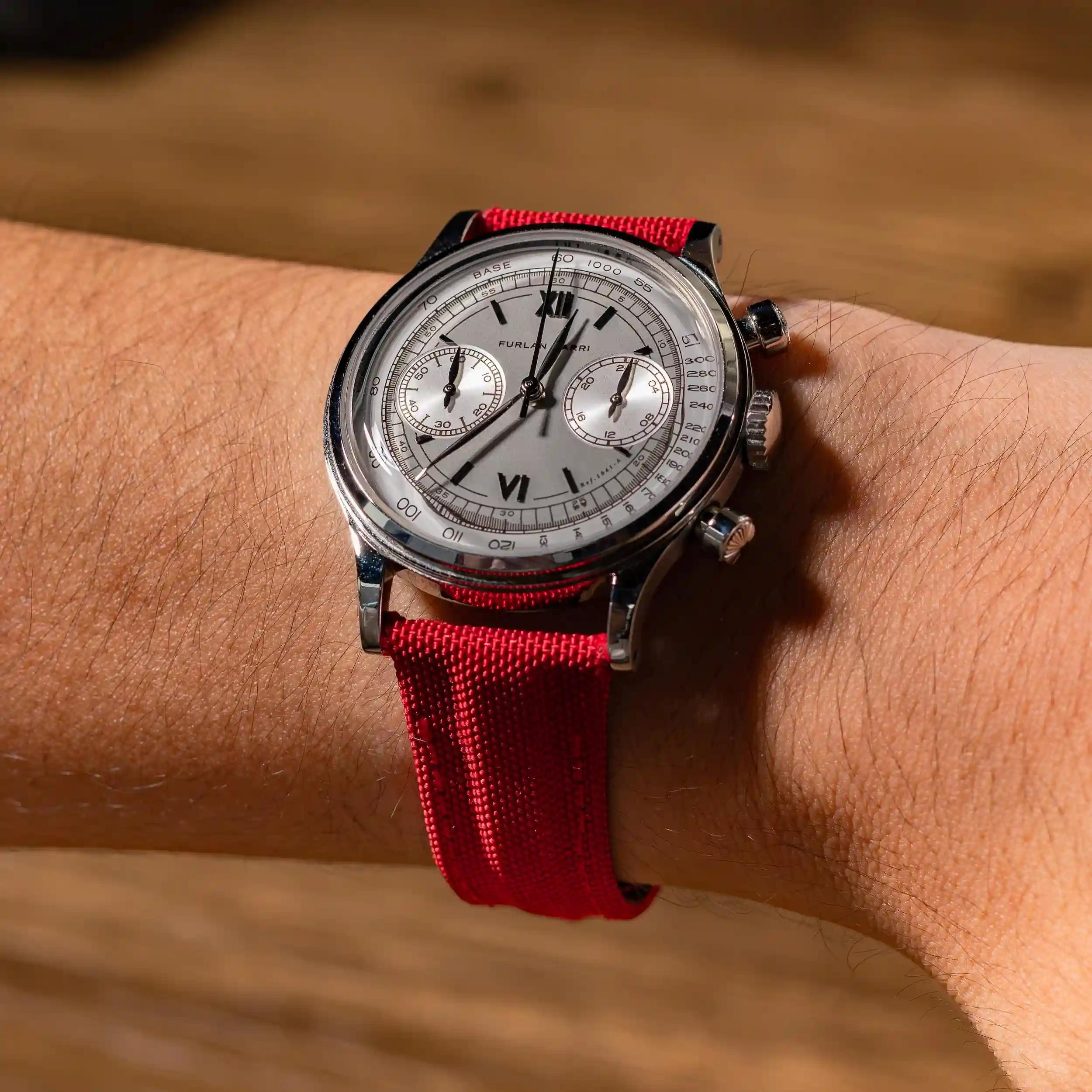 Red-Kevlar-Strap-on-Furlan-Marri-made-by-Gunny-Straps