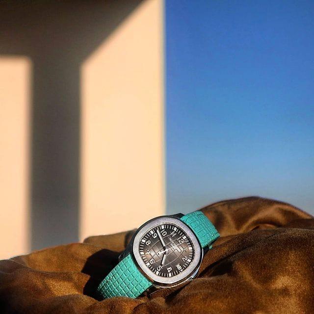 Extreme Chessboard Tiffany Blue Strap For Patek Philippe by Gunny Straps