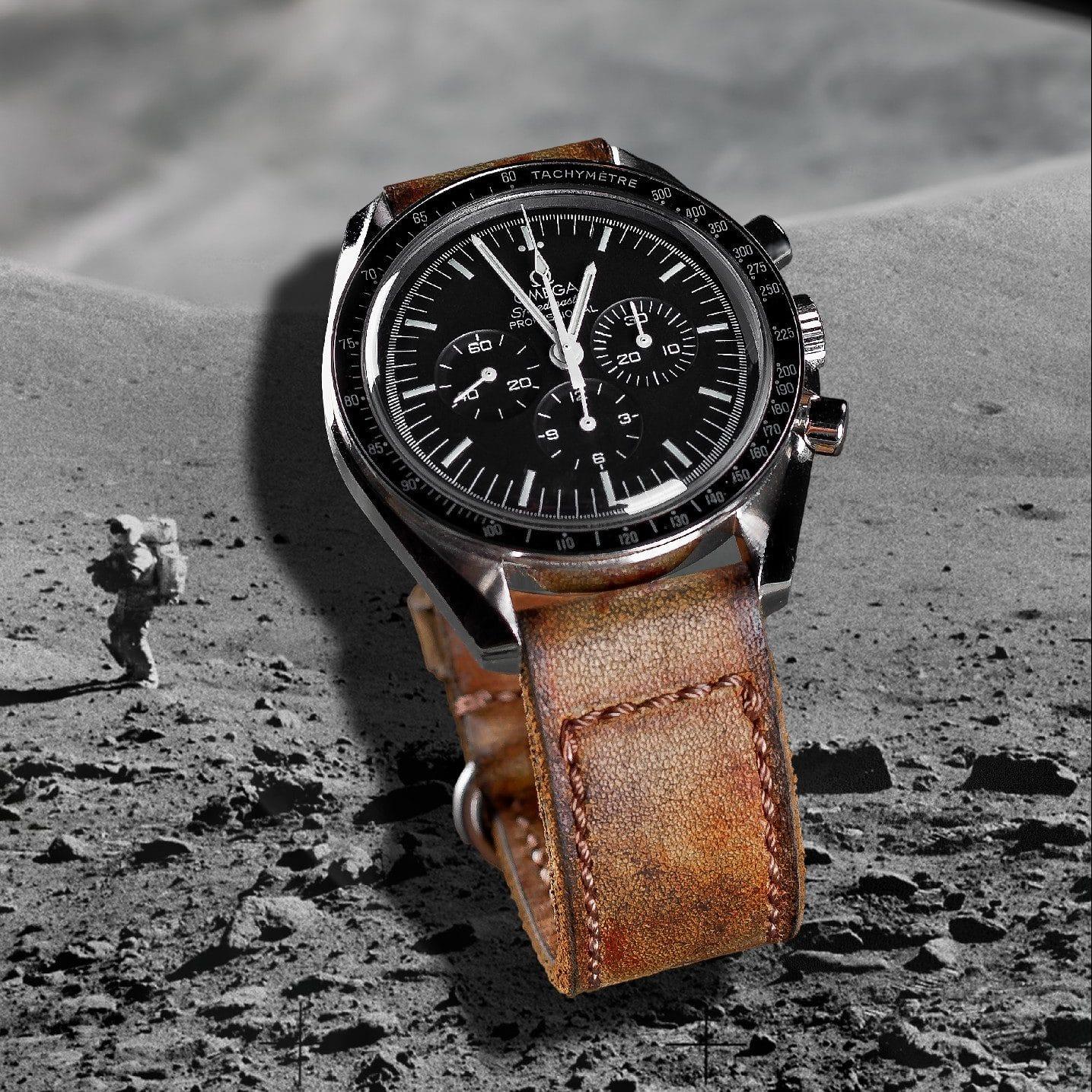 Mission Possible 1 Leather Strap For Omega Speedmaster by Gunny Straps