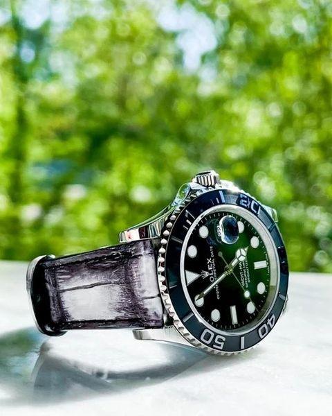 Emerson Croco Strap on Rolex Yacht Master by Gunny Straps