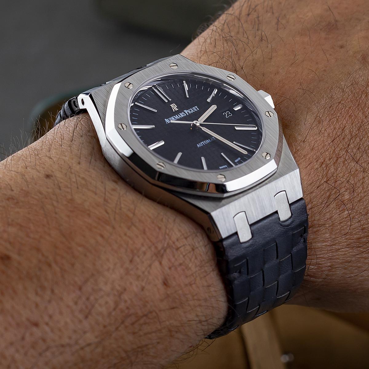 Audemars Piguet Straps - Weaved 360 Dark Grey Patina by Gunny Straps