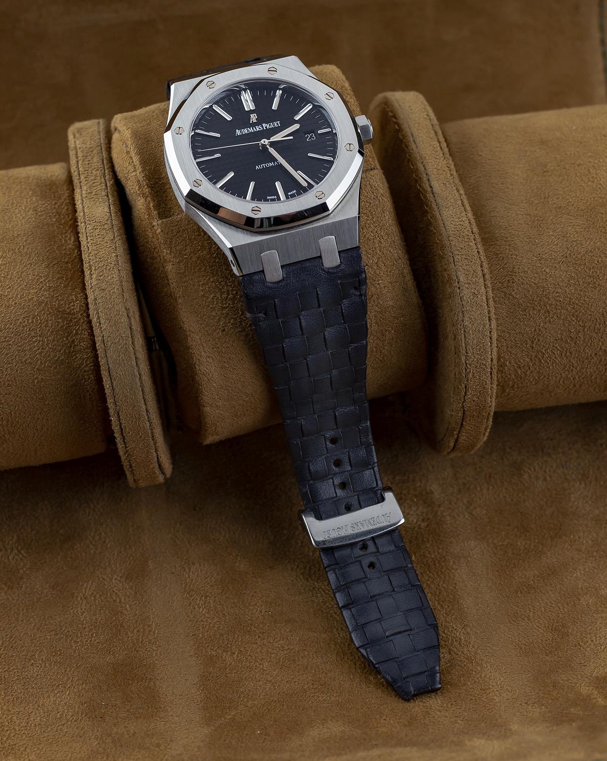 Audemars Piguet Straps - Weaved 360 Dark Grey Patina by Gunny Straps