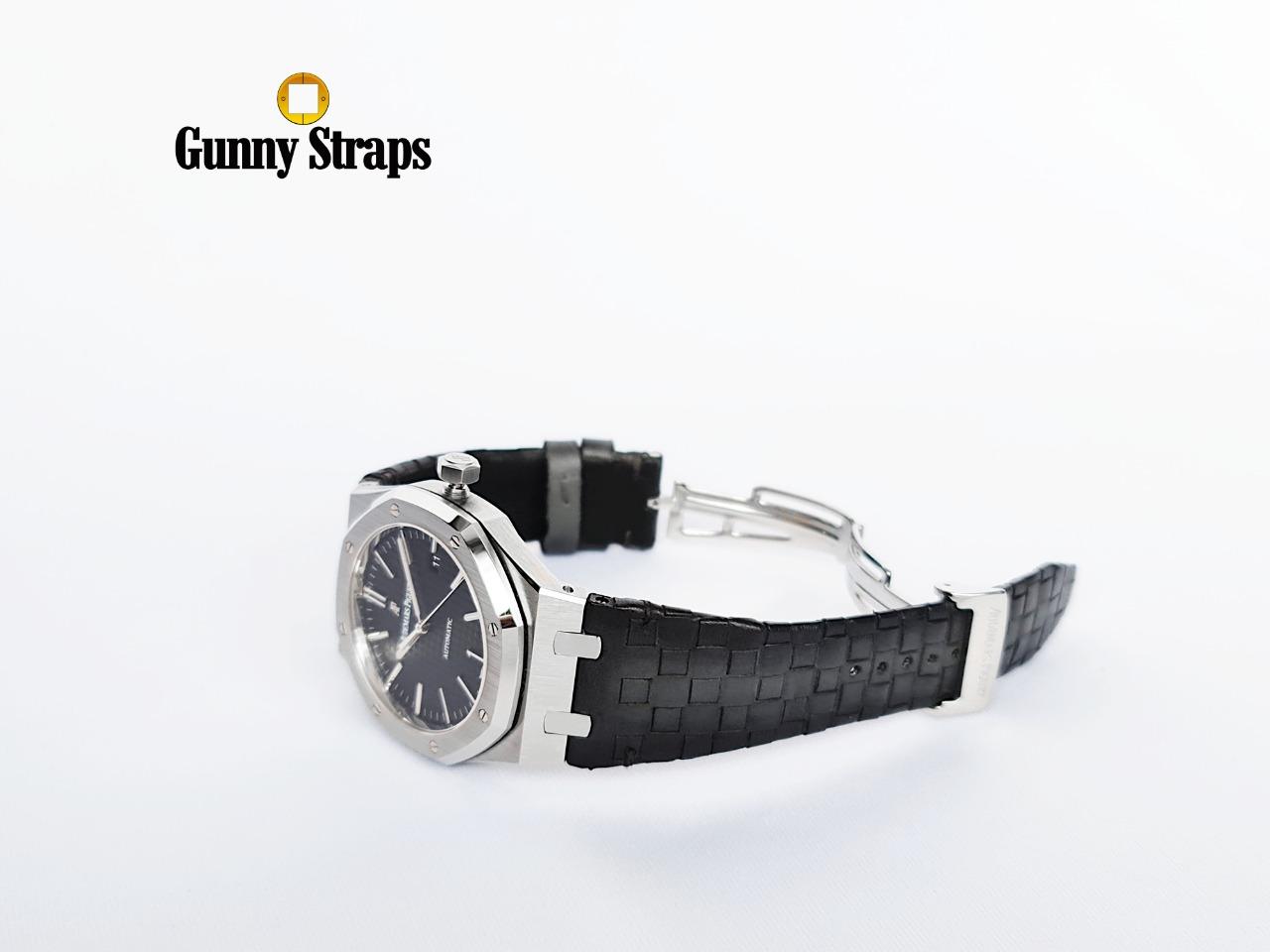 Audemars Piguet Straps - Weaved 360 Dark Grey Patina by Gunny Straps