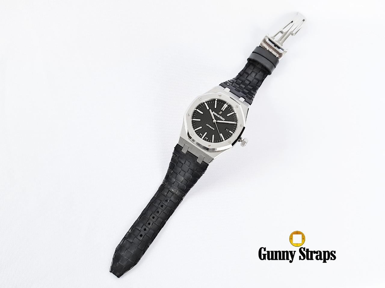 Audemars Piguet Straps - Weaved 360 Dark Grey Patina by Gunny Straps