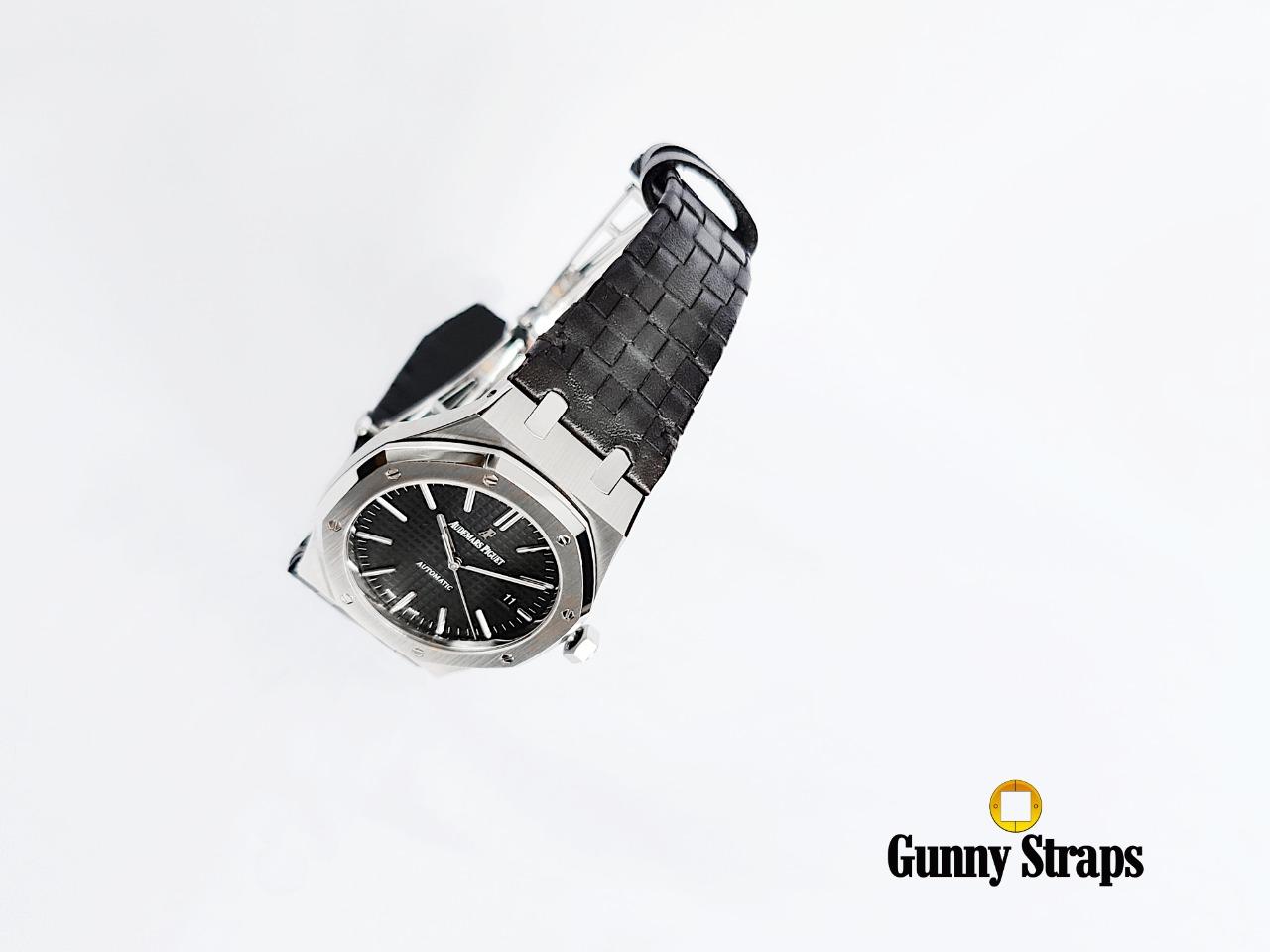Audemars Piguet Straps - Weaved 360 Dark Grey Patina by Gunny Straps