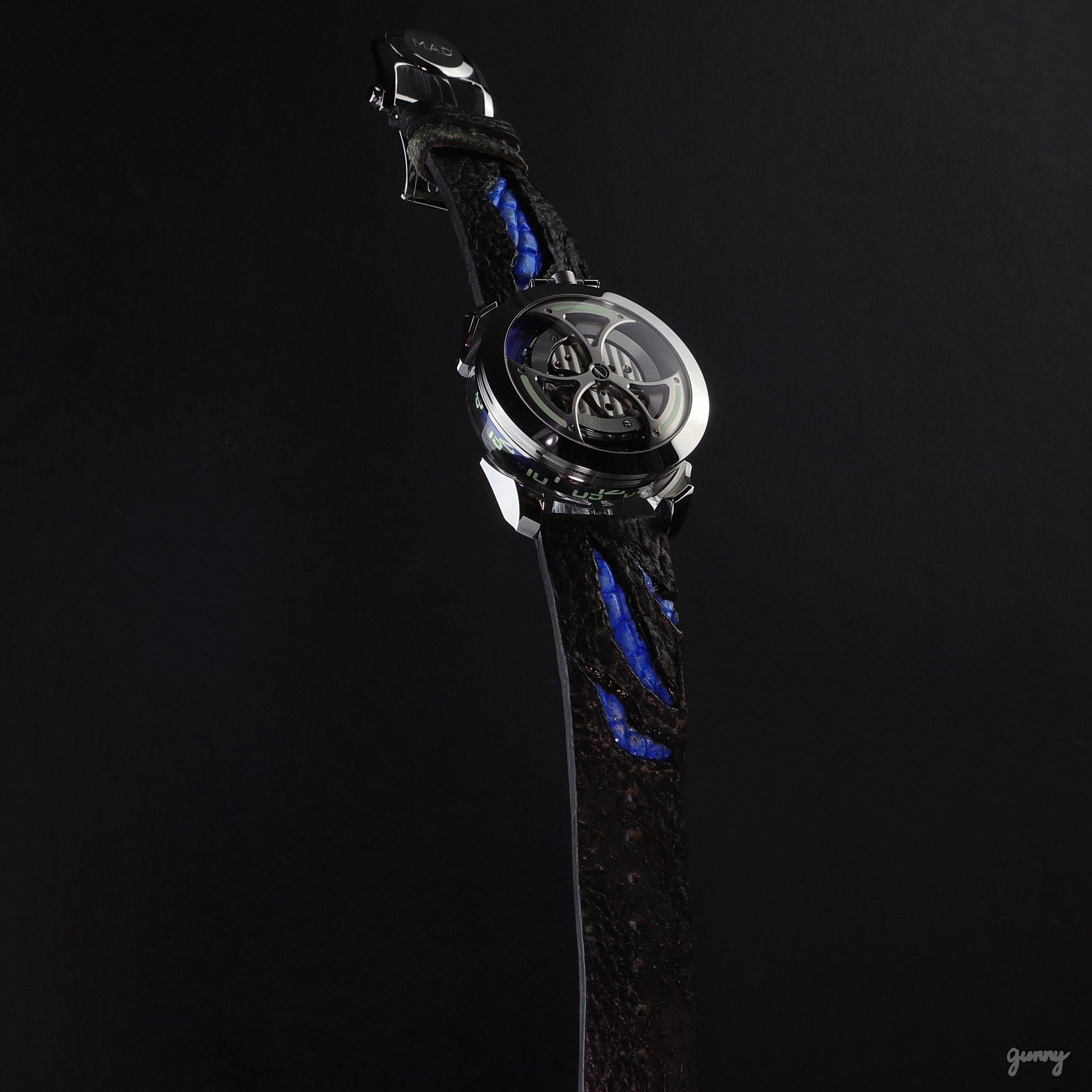 Godzilla Blue – Leather Watch Strap