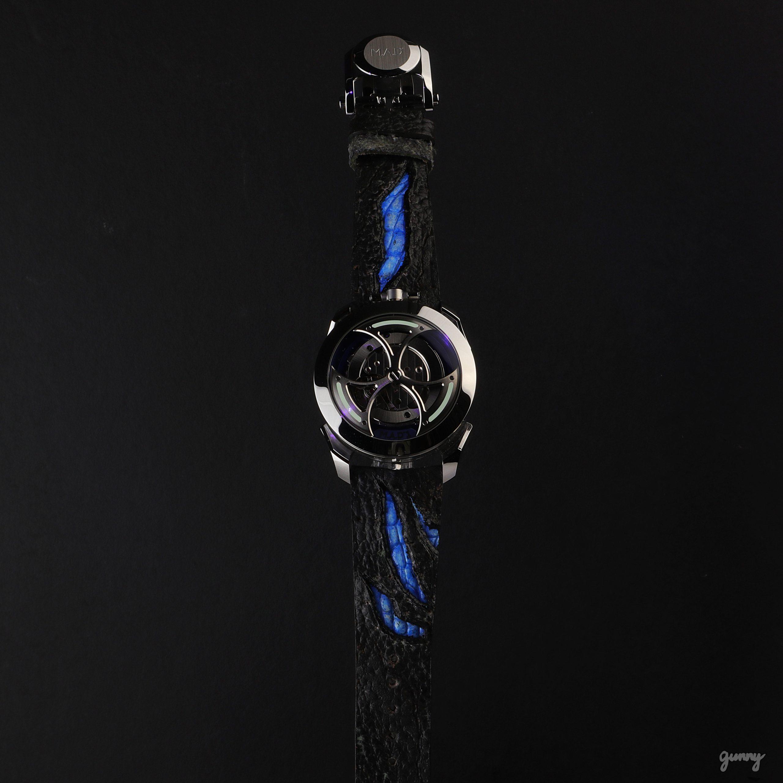 Godzilla Blue – Leather Watch Strap