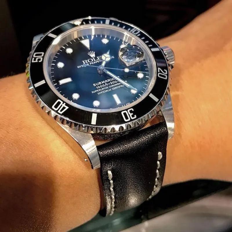 black-padded-strap-rolex-18051-made-by-Gunny-Straps