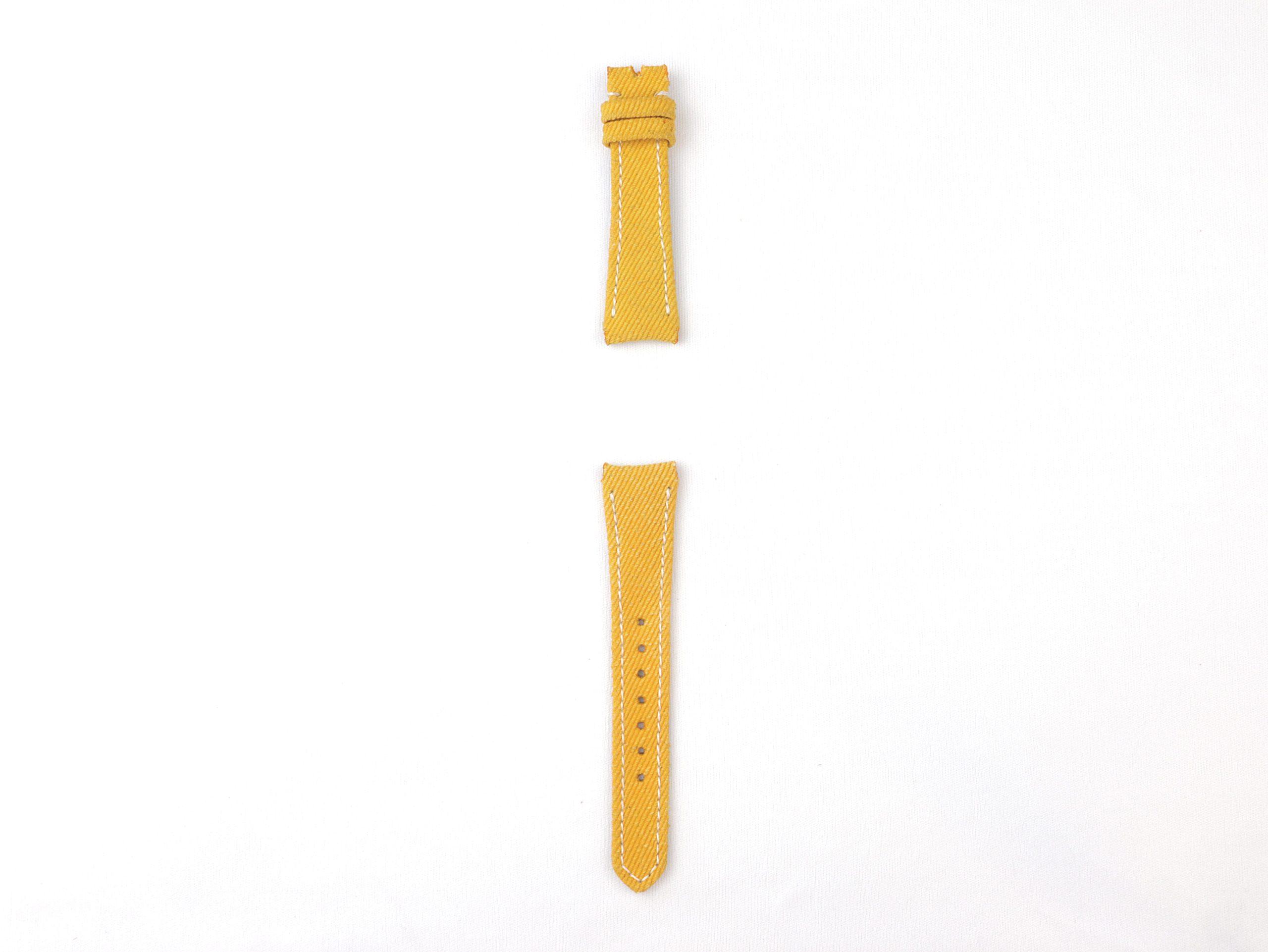 Yellow Denim Watch Strap by Gunny Straps