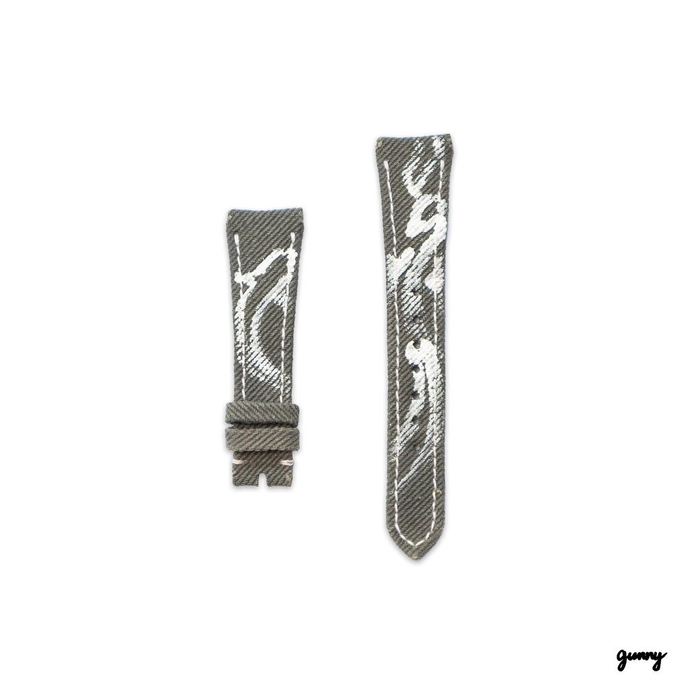Grey Calli Denim Watch Strap by Gunny Strap