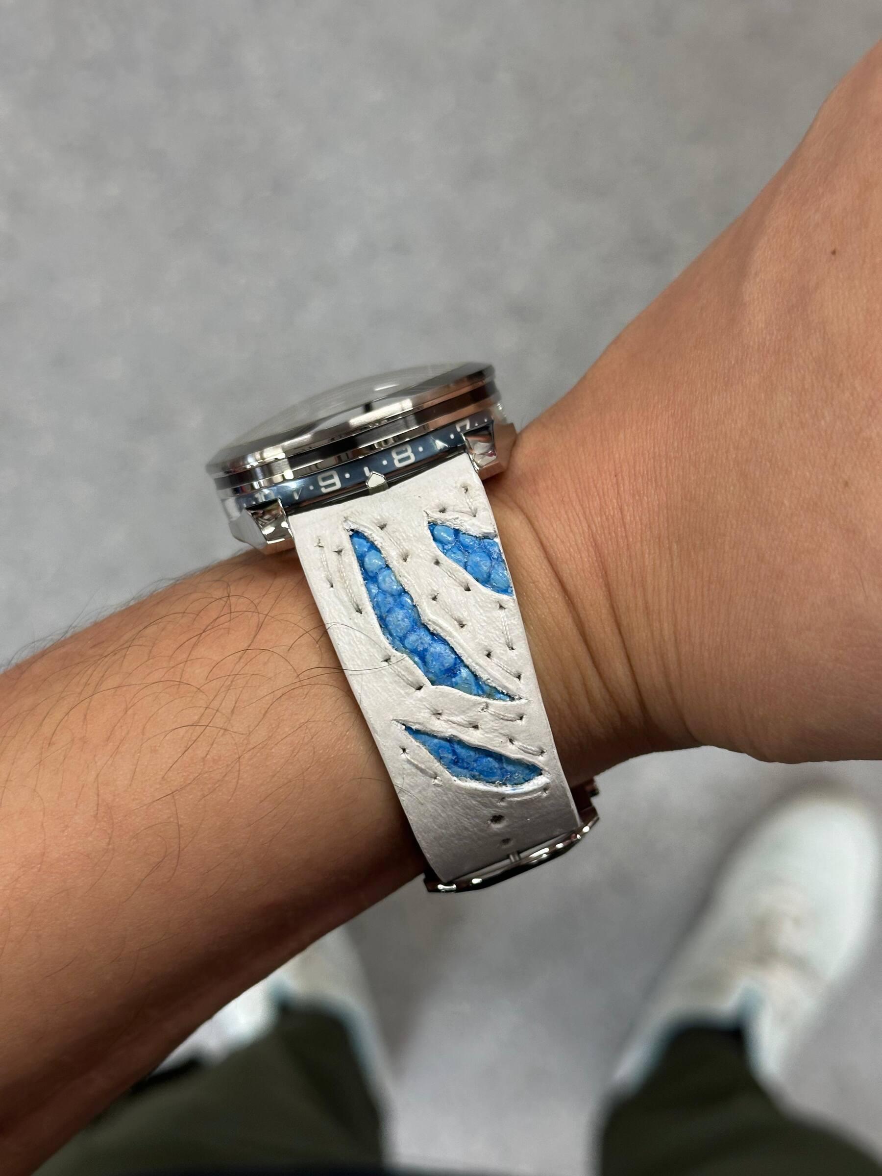 Godzilla Shimo Strap on M.A.D. 1s watch by Gunny Straps