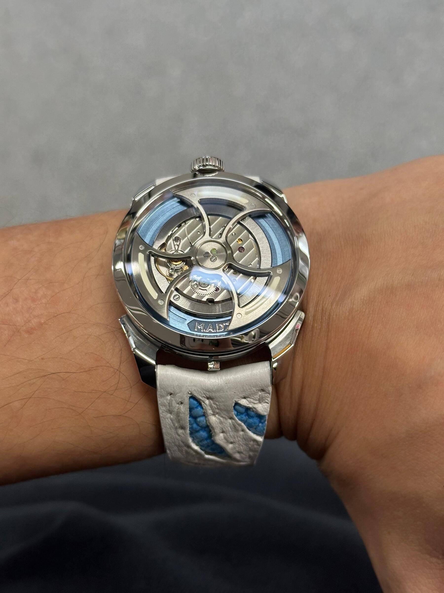Godzilla Shimo Strap on M.A.D. 1s watch by Gunny Straps