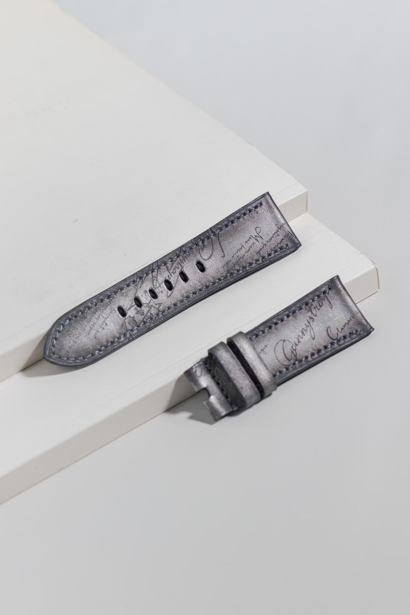 Gunny Straps - Silver Patina Scritto Strap