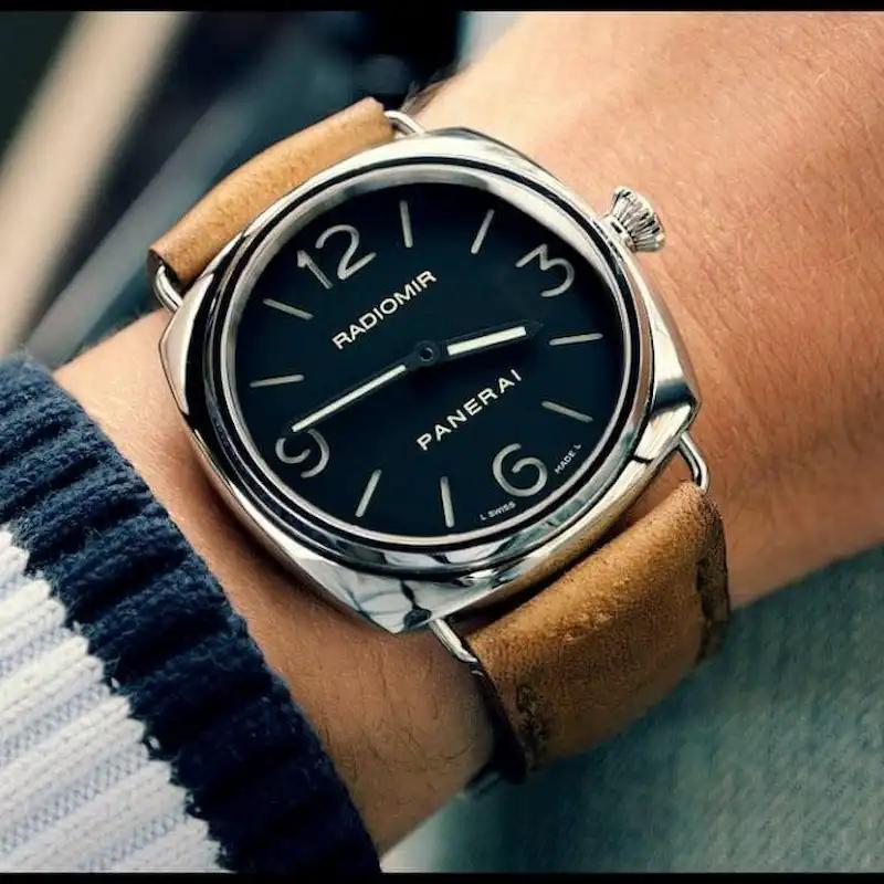 Caitlin 3 Strap on Panerai Radiomir made by Gunny Straps