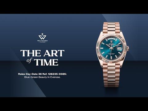 THE ART of TIME Rolex Day-Date 36 Ref. 128235-0085:Blue-Green Beauty In Everose.