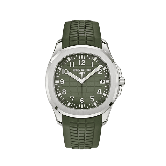 Aquanaut 20th Anniversary, Wg, Khaki Green dial, Khaki Green Rubber Strap