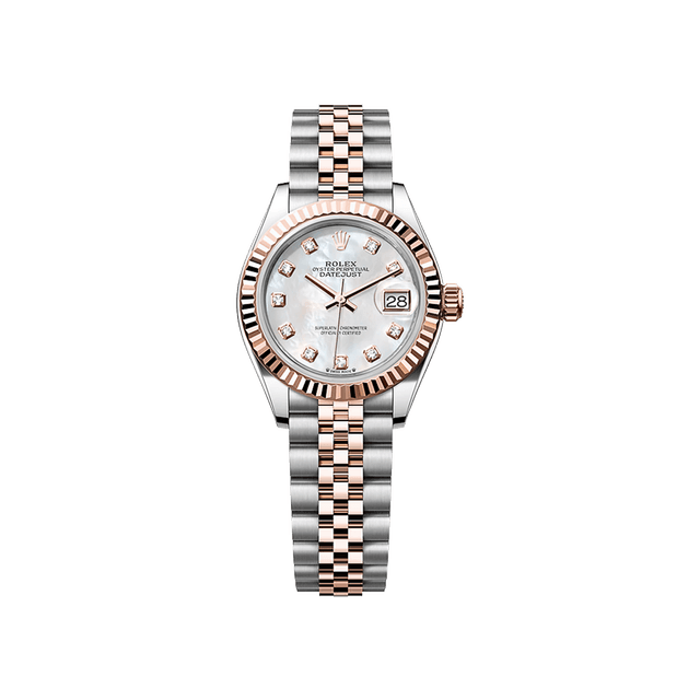Datejust 28mm, st/rg, White MOP 10rd dial, Jubilee Bracelet